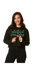 Load image into Gallery viewer, Long Sleeve Crop Mermaid Hoodie
