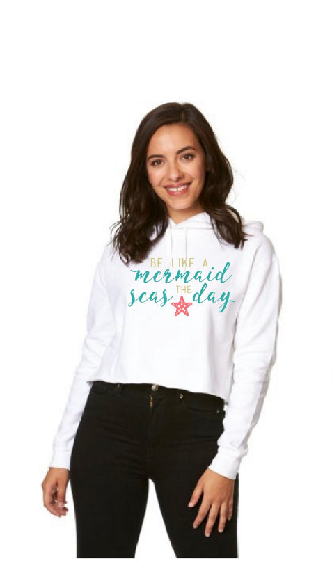 Long Sleeve Crop Mermaid Hoodie